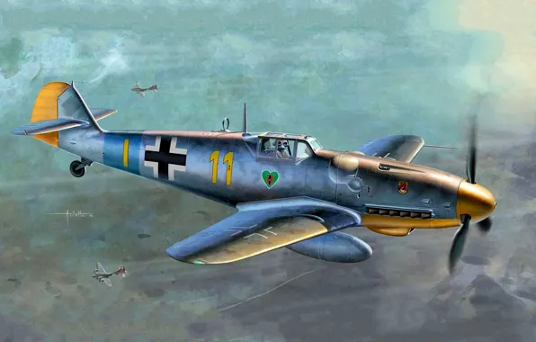 Fighter, Messerschmitt, Air force, Bf.109G-5, Combat aircraft, JG54, High-altitude fighter, Bf-109G
