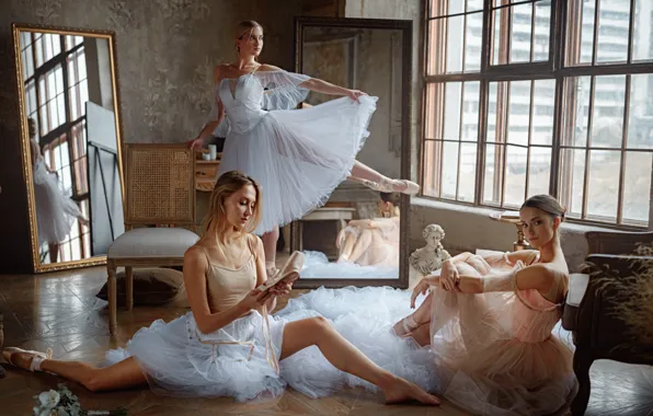 Picture girls, pack, ballet, Pointe shoes, ballerina, George Chernyadev, Georgy Chernyadyev