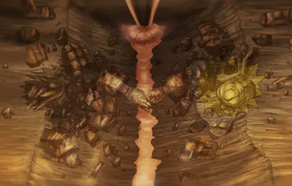 The wreckage, the ruins, naruto, art, sasuke, manga, properlogic, the seal of the conciliation