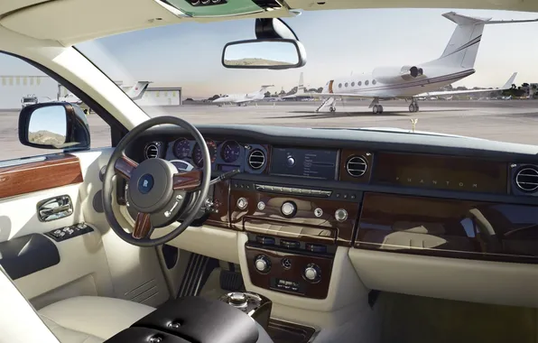 Interior, the wheel, rolls royce, sedan, salon, aircraft, limousine, phantom