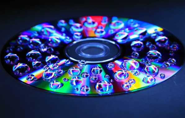 Drops, macro, background, disk
