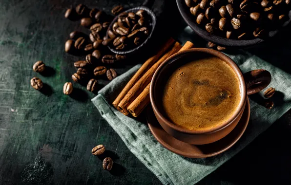 Coffee, Coffee beans, Cinnamon