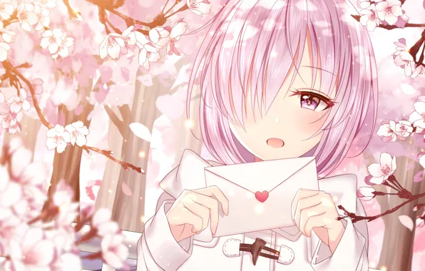 Picture Fate/Grand Order, girl, flowers, matthew kyrielite