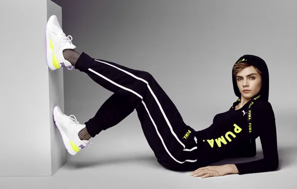 Picture style, model, Actress, Cara Delevingne, tracksuit