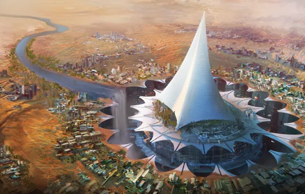 The city, building, oasis, multinational webinares