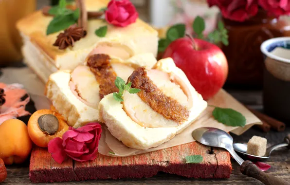 Apples, pie, cakes, apricots, Anis