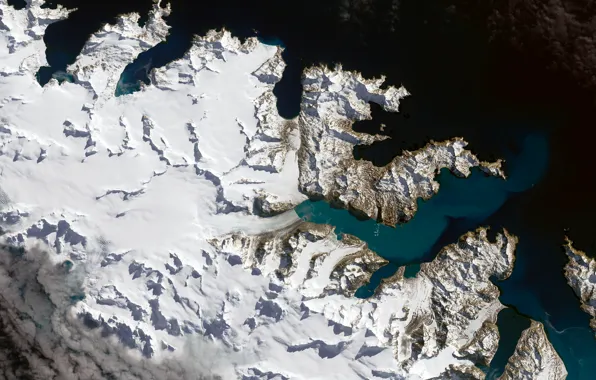 Photo, island, NASA, South Georgia, Atlantic, the glacier