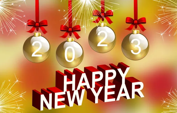 Rok, Graphics, Bombki, Żyzcenia, New Year ' s Eve, New