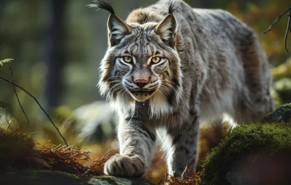 Look, Face, Lynx, Front, Digital art, Big cat, AI art, The Art of Artificial Intelligence