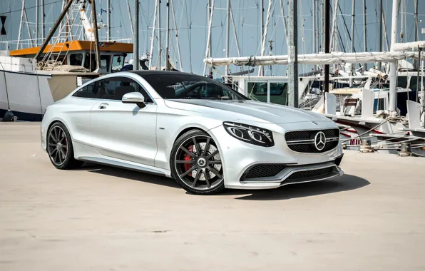 Mercedes-Benz, Auto, Pier, Yachts, Machine, Grey, Day, Mast
