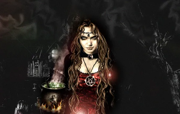 Picture black, hall, wishes, ugly, wishes woman, WISH