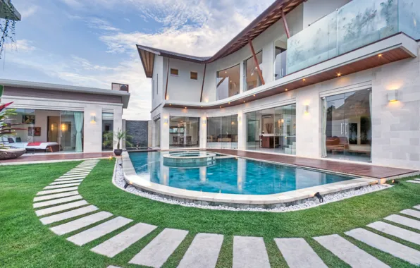 Design, style, Villa, pool, architecture, exterior