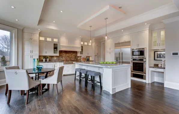 Picture design, Villa, interior, kitchen, dining room