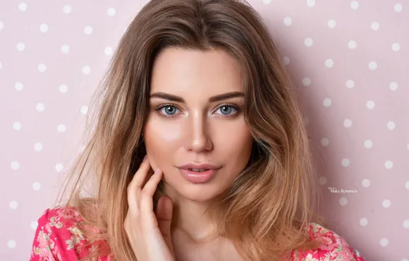 Look, close-up, face, background, model, portrait, makeup, hairstyle