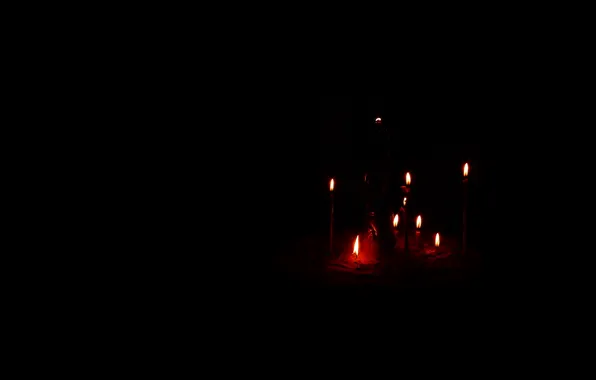 Mood, darkness, widescreen, Wallpaper, candle, candles, widescreen, background