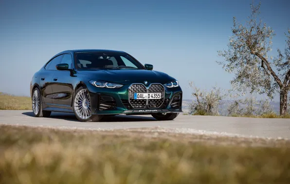 BMW, Green, Front, Alpina, 2022, Alpina D4 S, Alpina D4 S Gran Coupe