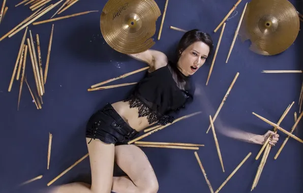 Picture girl, pose, background