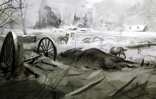Forest, wolves, assassins creed 3, Connor
