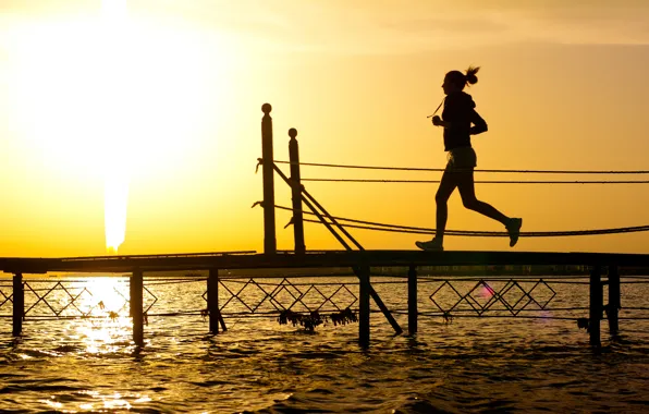 Picture sport, morning, running, girl