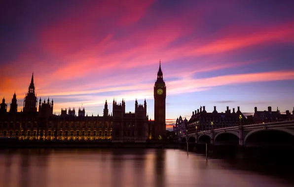 Picture bridge, the city, river, London