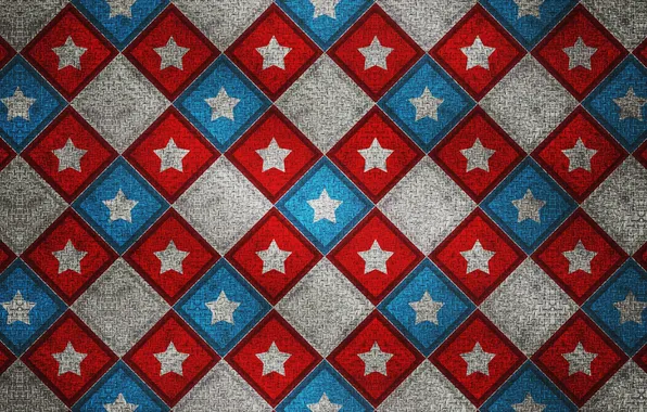 Pattern, star, color, square