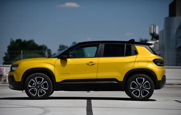 Yellow, side view, Jeep, Jeep Avenger