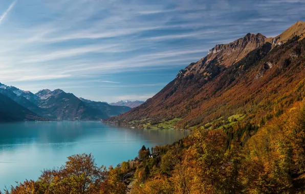 Water, mountains, lake