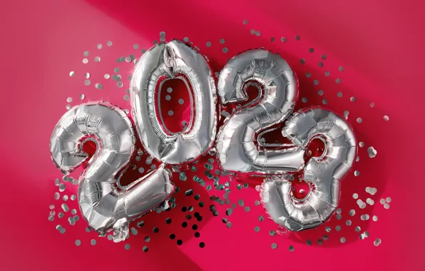 Light, silver, Shine, Christmas, figures, New year, shadows, red background