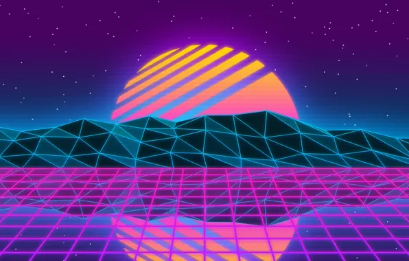 The sun, Reflection, Music, Star, Style, Background, 80s, Style