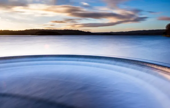 Sea, wave, the sky, water, clouds, landscape