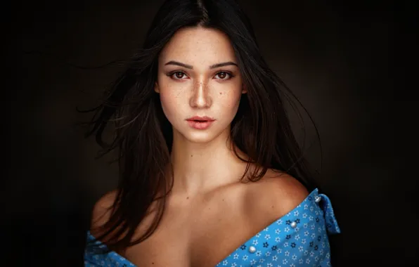 Picture girl, close-up, brunette, beauty, George Chernyadev, Georgy Chernyadyev, Mariya Volokh, Maria Voloh