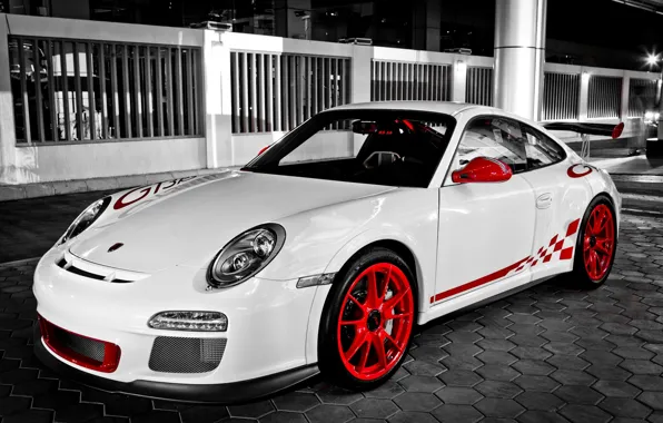 Picture white, 911, white, porsche, Porsche, gt3