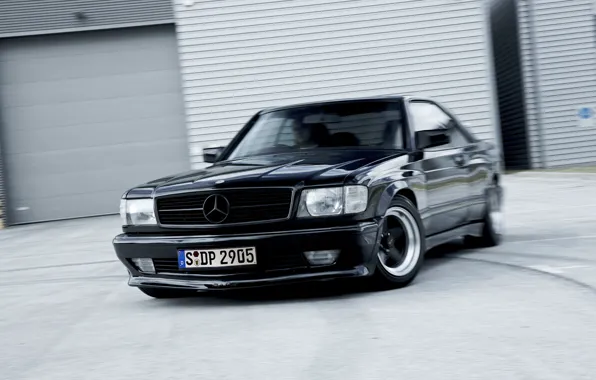 Mercedes, black, benz, coupe, с126