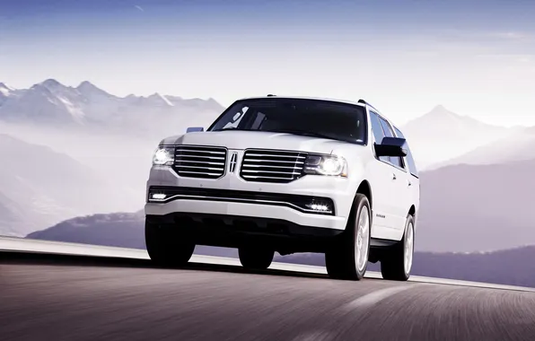 Auto, Road, White, Machine, Day, SUV, In Motion, Lincoln Navigator