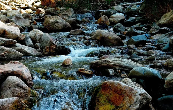 Water, nature, stream, stones, for, beautiful, water, stones