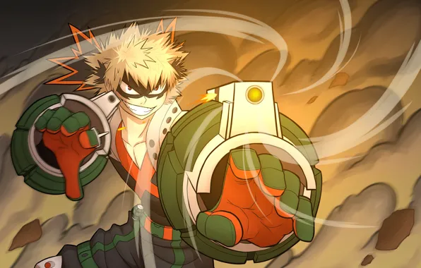 Picture anime, art, guy, Boku no Hero Academy, Bakusou Katsuki, My heroic academia