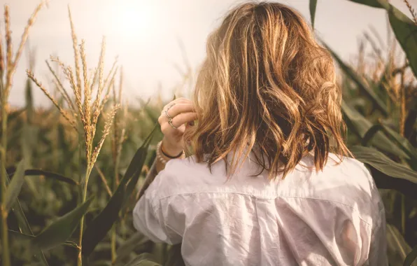 Hair, back, shirt