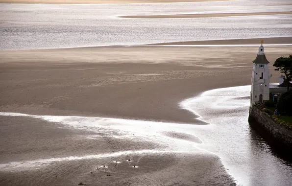 Landscape, nature, shore, building, tide