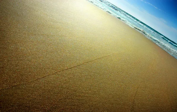 Sea, wave, the sky, shore, Sand