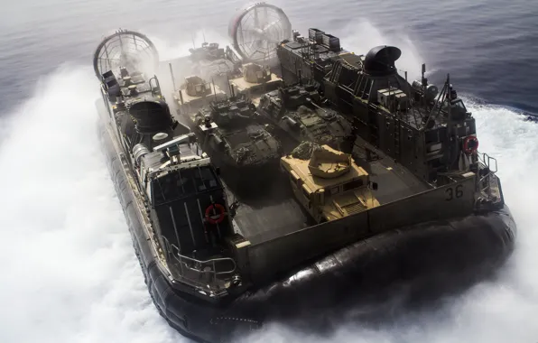 Sea, squirt, ship, pillow, air, armored cars, hovercraft