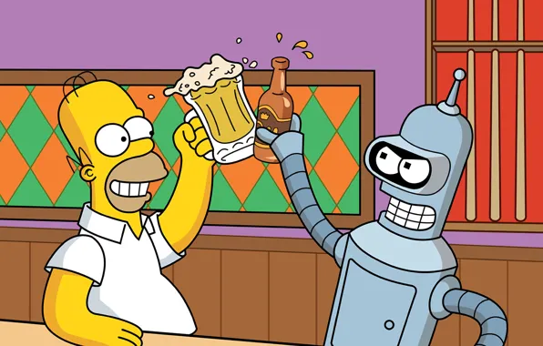 Picture movie, the film, movies, beer, bar, the simpsons, futurama, Bender
