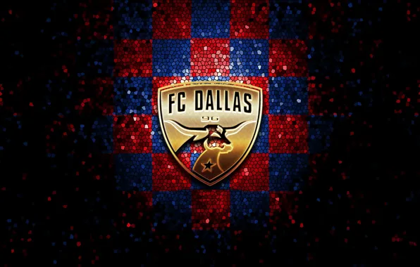 Wallpaper, sport, logo, football, Dallas, glitter, checkered, MLS