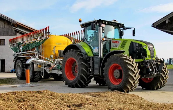 The sky, work, tractor, cabin, wheel, tank, Claas, download