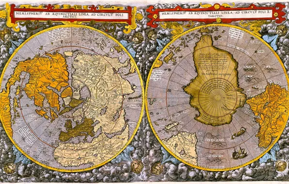 The ocean, earth, the world, map, pole, hemisphere, the continent