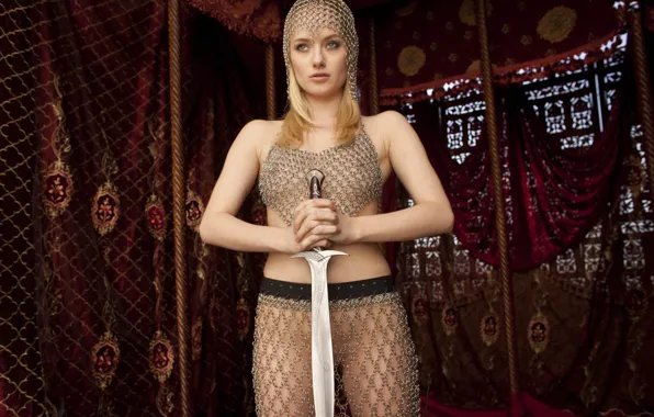 Chest, model, sword, warrior, knight, mail, tatiana, titania lynn