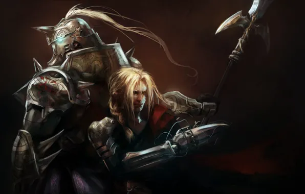 Art, Anime, guy, brothers, Anime, Fullmetal alchemist, armor, Fullmetal Alchemist
