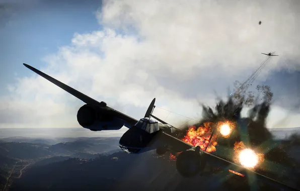 Picture aviation, game, dogfight, war thunder
