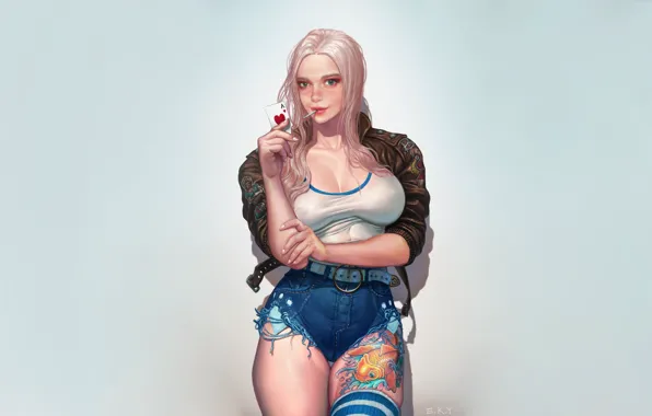 Girl, Map, Blonde, Style, Girl, Tattoo, Tattoo, Beautiful