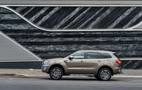 Picture wall, Ford, side view, Everest, Limited, 4WD, 2019