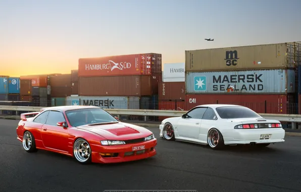 Picture nissan, turbo, red, white, japan, jdm, tuning, silvia